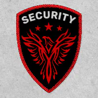 Black and Red Eagle Security Patch, Zazzle