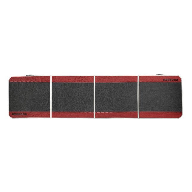 Black and red faux leather beer pong table (Top)