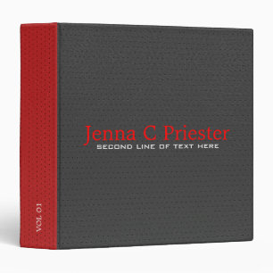 Black And Red Faux Leather Look 2 Binder