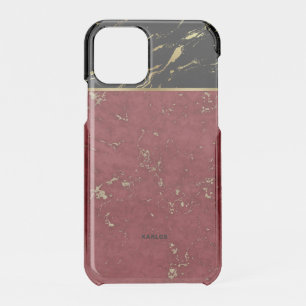Black and red faux marble iPhone 11 pro case