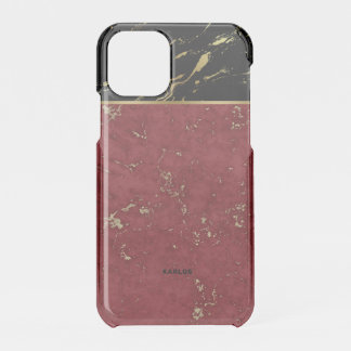 Black and red faux marble iPhone 11 pro case