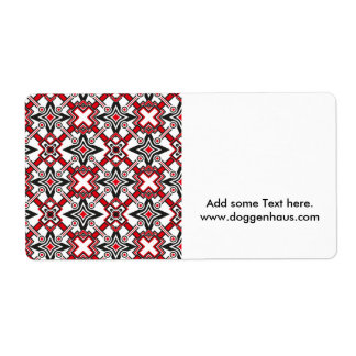Black and Red Festival Label