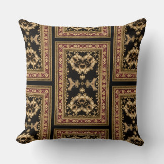Black and Red Framed Medallion Pillow