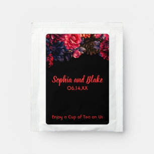 Black and Red Gothic Floral Dark Tea Drink Mix