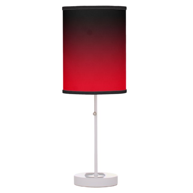 Black and Red Gradient Table Lamp (Front)