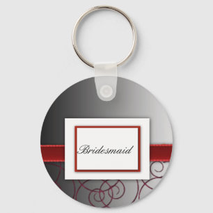 Black and red graduated wedding set keychain