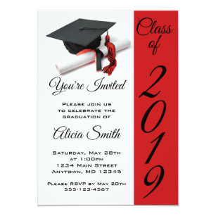 Red And Black Invitations Zazzle