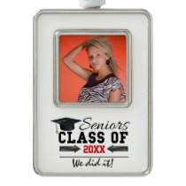 Black and Red Graduation Gear Christmas Ornament
