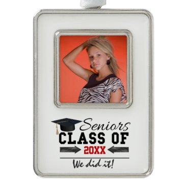 Black and Red Graduation Gear Christmas Ornament