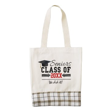 Black and Red Graduation Gear Zazzle HEART Tote Bag