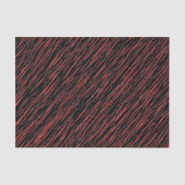 Black and Red Grunge Pattern Tissue Paper (Front)