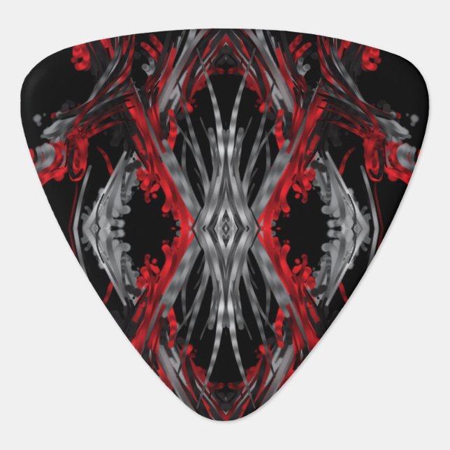 Black and red guitar pick (Front)