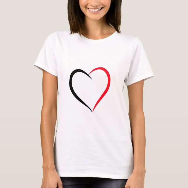 Black and Red Heart t-shirt design (Front)