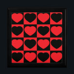 black and red hearts tile box<br><div class="desc">black and red hearts tile box to dress up your groovy house</div>