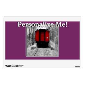 Black and Red Heritage Railroad Train Wall Sticker