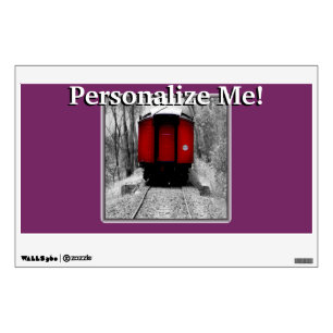 Black and Red Heritage Railroad Train Wall Sticker