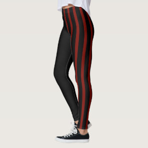 Black and Red Jester Leggings