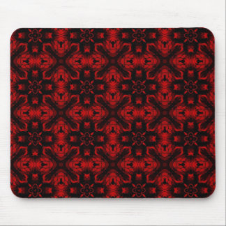 Black and Red Lace Abstract Mousepad