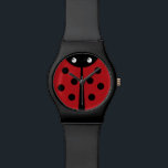 Black and Red Ladybug Watch<br><div class="desc">Black and Red Ladybug Watch created by fantasy artist Anna Repp.</div>