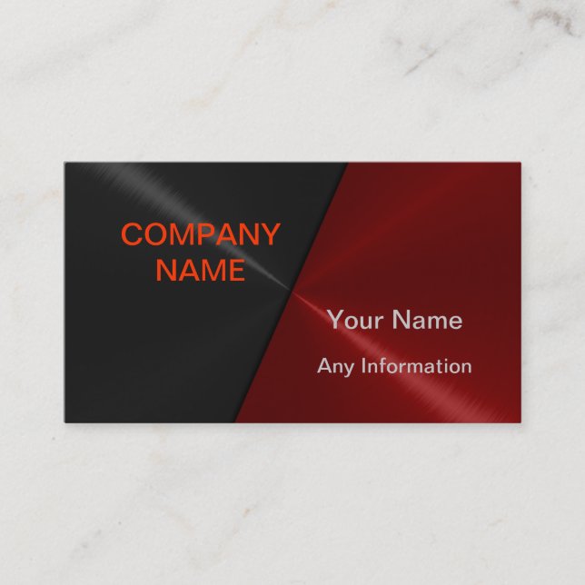 Black and Red Luxury Business Cards (Front)