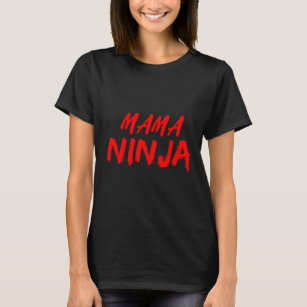 Black and Red Mama Ninja T-shirt for Mom