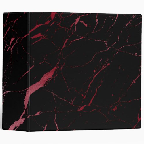 Black and Red Marble Designer 3 Ring Binder