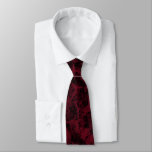 Black and red marble pattern. neck tie