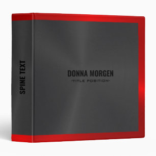 Black and red metallic texture 3 ring binder