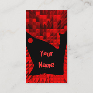 Black and Red Modern Business Card by Ginette