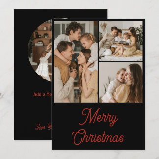 Black and Red Modern Holiday Card