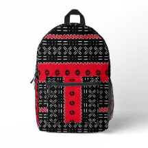 Black and Red Modern Mudcloth