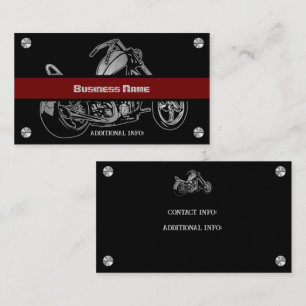 Black And Red Motorcycle Shop Business Card