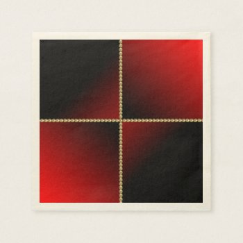 Black And Red Napkins by 85leobar85 at Zazzle