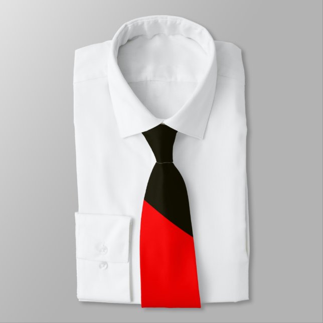 Black and Red  Neck Tie (Tied)