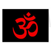 Black and Red Om Symbol (Front Horizontal)