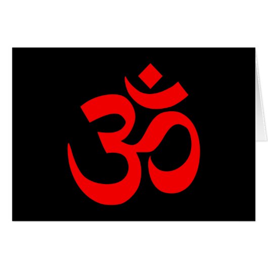 Black and Red Om Symbol Cards (Front Horizontal)