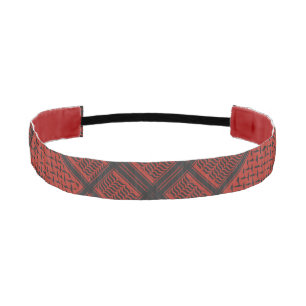 Black and RED Palestine keffiyeh Athletic Headband
