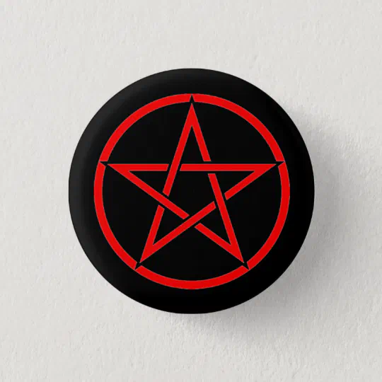 Pentagram 2.25 inch Button Badges