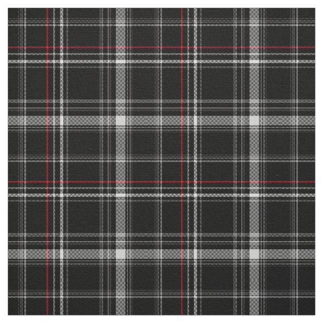 black and red plaid fabric (Swatch)