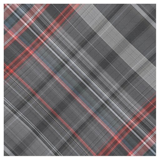 Black and red plaid fabric
