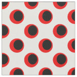 Black and Red Polka Dot Pattern Fabric
