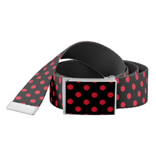 black and red polka dots belt