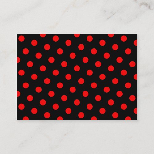 Black and Red Polka Dots Business Card