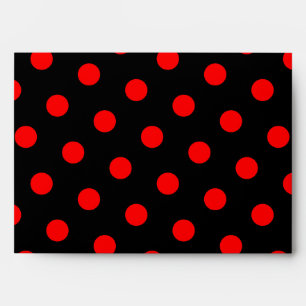 Black and Red Polka Dots Envelope
