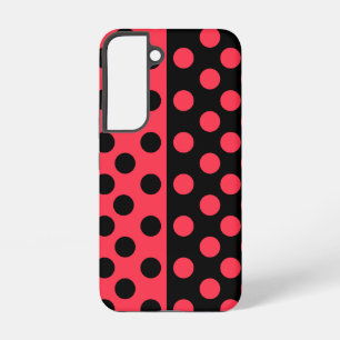 Black and Red Polka Dots Samsung Galaxy Case