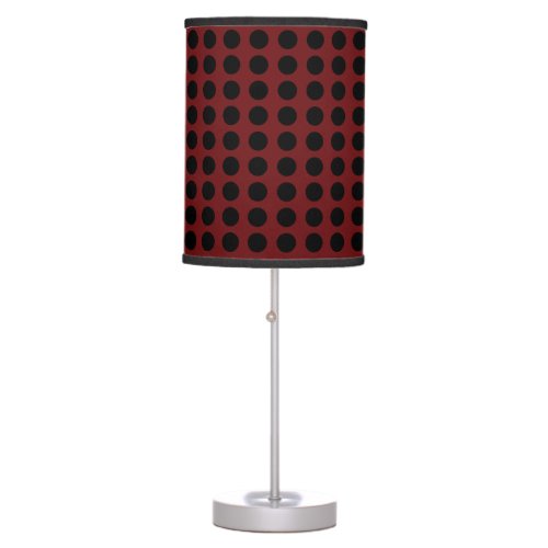 Black and Red Polka Dots Table Lamp
