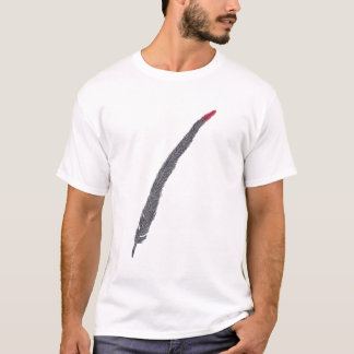 Black and Red Quill Feather Tshirts