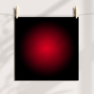 Black and Red Radial Gradient Poster