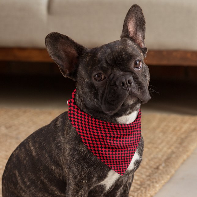 black and  red - retro checkerboard bandana (Creator Uploaded)
