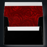 Black and Red Rose Goth Return Address Envelope<br><div class="desc">Create your own black and red rose envelopes on a luxurious goth template. The dramatic, vintage floral design with art by Raphaela Wilson depicts dark red watercolor roses... No need to insert a separate red rose envelope liner, as these envelopes are printed on the inside, and you can chose your...</div>